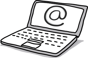 Laptop mit E-Mail