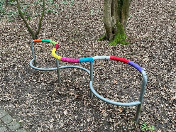 Metallgestänge mit Wolle